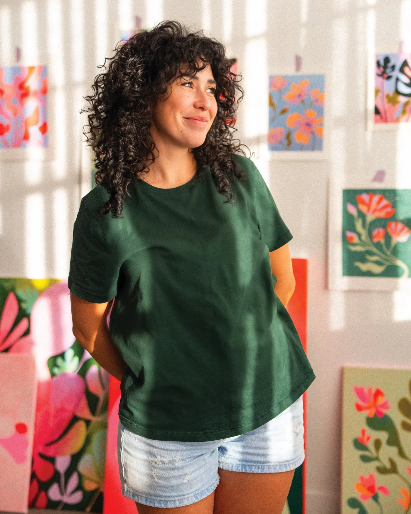 Camille LeBrun dans son atelier